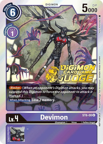 Devimon [ST6-08] (Judge Pack 1) [Starter Deck: Venomous Violet] | Red Riot Games CA