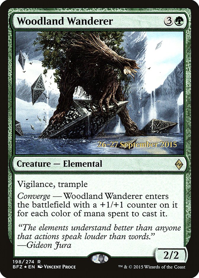 Woodland Wanderer [Battle for Zendikar Prerelease Promos] | Red Riot Games CA