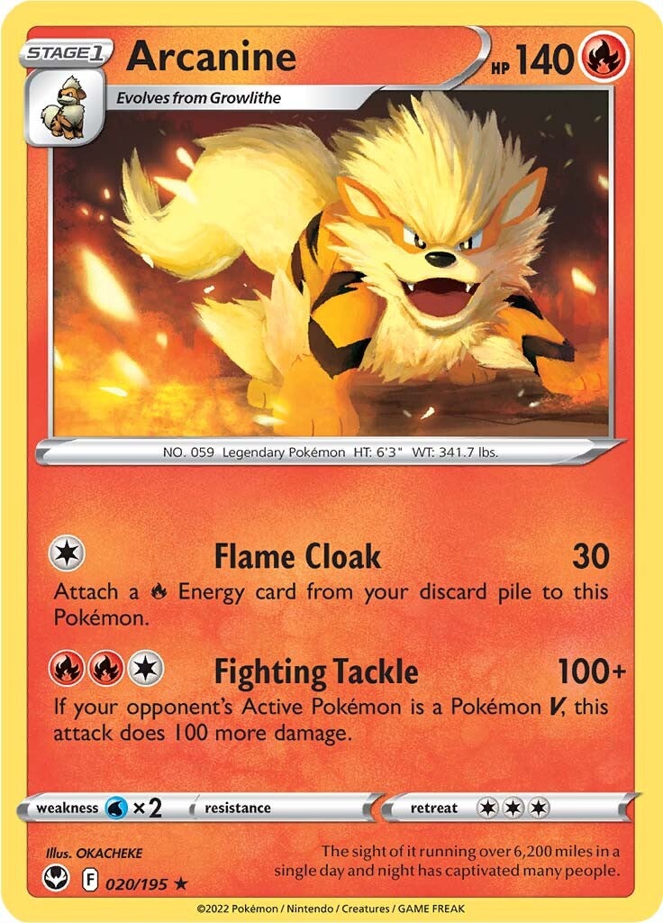 Arcanine (020/195) [Sword & Shield: Silver Tempest] | Red Riot Games CA