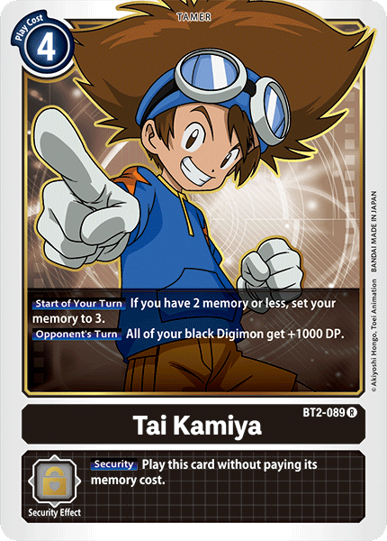 Tai Kamiya [BT2-089] [Release Special Booster Ver.1.0] | Red Riot Games CA