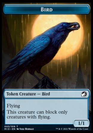 Wolf // Bird Double-Sided Token [Innistrad: Midnight Hunt Tokens] | Red Riot Games CA