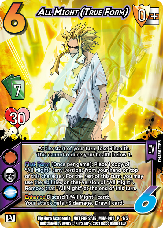 All Might (True Form) (Unlimited) [Promo Cards]