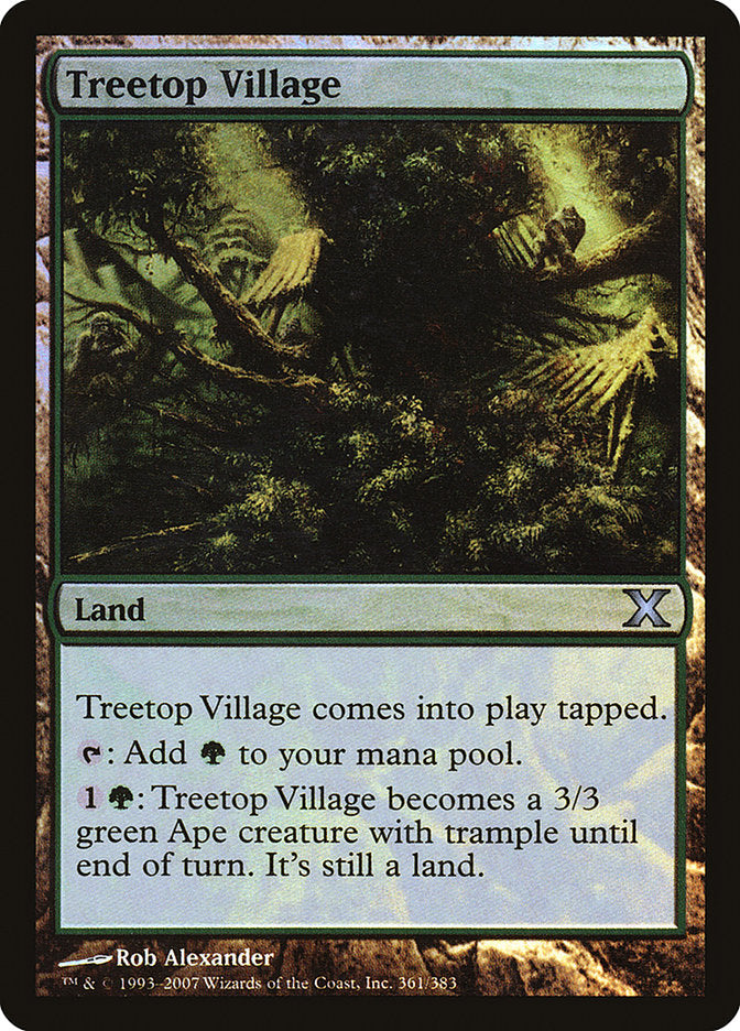 Treetop Village (Premium Foil) [Tenth Edition] | Red Riot Games CA