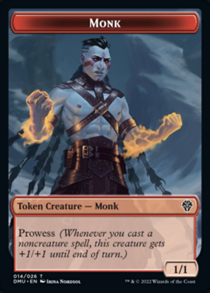 Monk Token [Dominaria United Tokens] | Red Riot Games CA