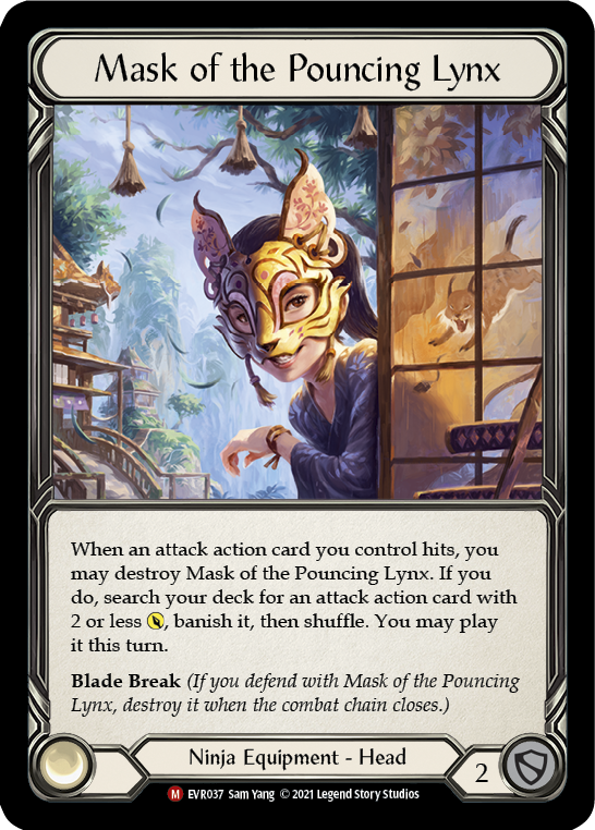 Mask of the Pouncing Lynx [EVR037] (Everfest)  1st Edition Cold Foil | Red Riot Games CA