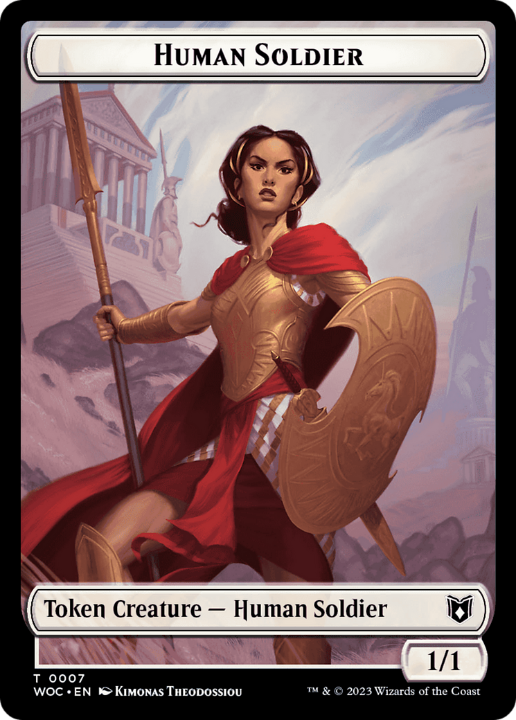 Pirate // Human Soldier Double-Sided Token [Wilds of Eldraine Commander Tokens] | Red Riot Games CA