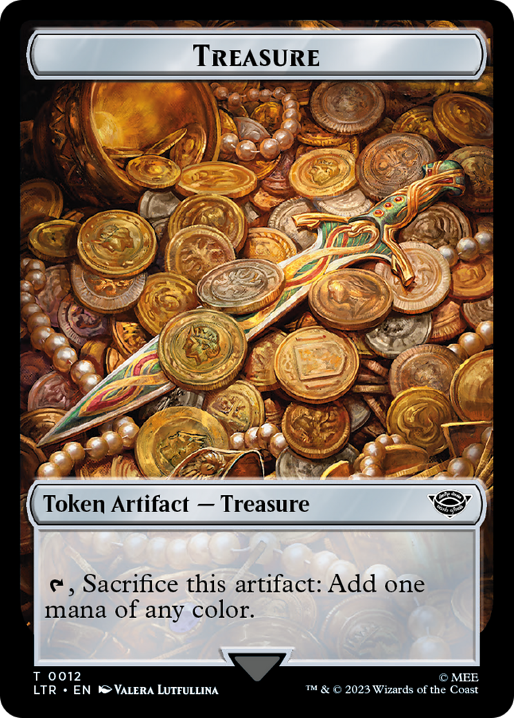 Halfling // Treasure Token [The Lord of the Rings: Tales of Middle-Earth Commander Tokens] | Red Riot Games CA