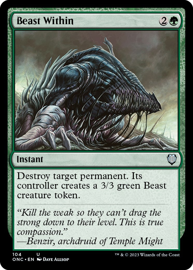 Beast Within [Phyrexia: All Will Be One Commander] | Red Riot Games CA