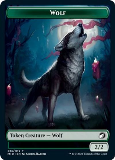 Centaur // Wolf Double-Sided Token [Innistrad: Midnight Hunt Commander Tokens] | Red Riot Games CA