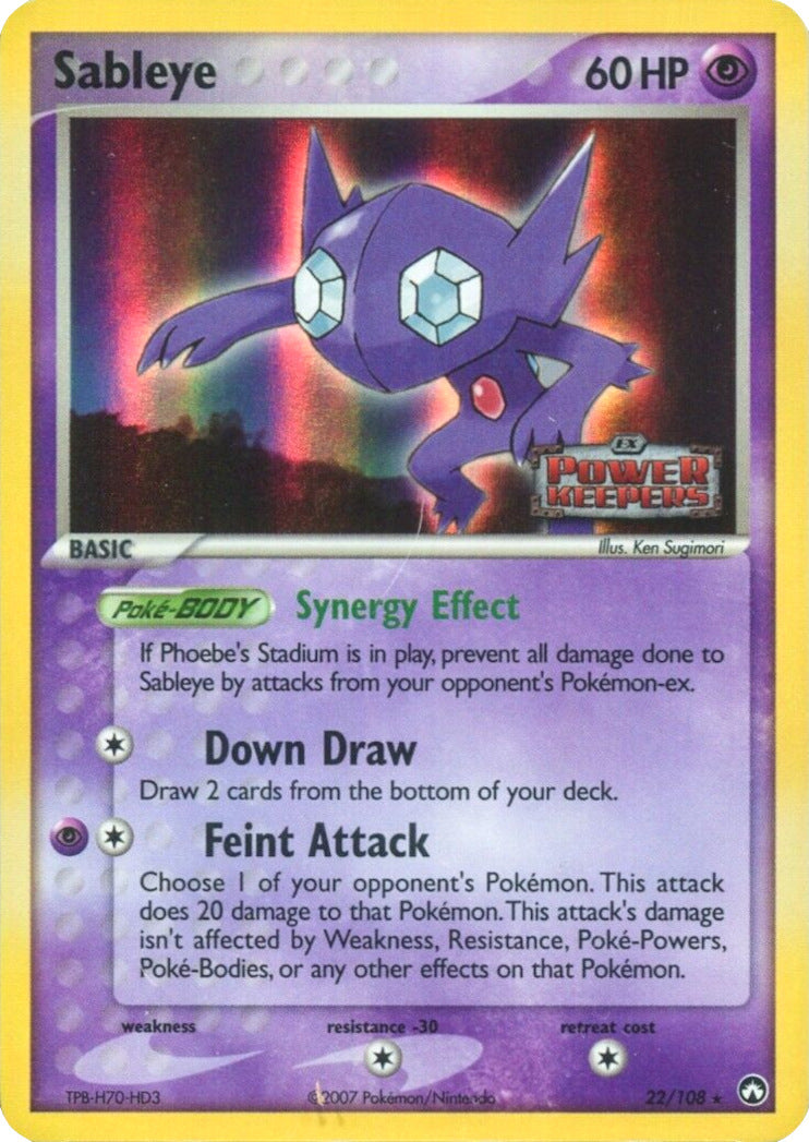 Sableye (22/108) (Stamped) [EX: Power Keepers] | Red Riot Games CA
