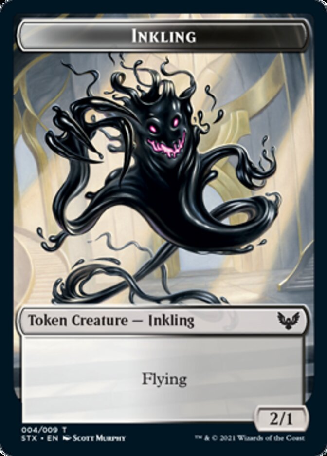 Inkling // Spirit Double-Sided Token [Strixhaven: School of Mages Tokens] | Red Riot Games CA