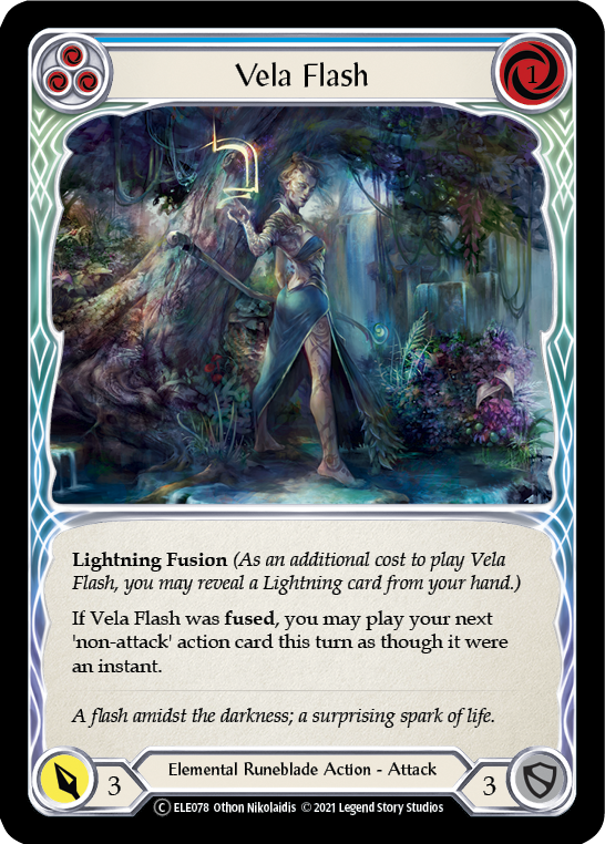 Vela Flash (Blue) [U-ELE078] (Tales of Aria Unlimited)  Unlimited Rainbow Foil | Red Riot Games CA