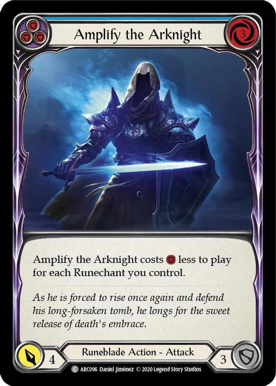 Amplify the Arknight (Blue) [U-ARC096] (Arcane Rising Unlimited)  Unlimited Rainbow Foil | Red Riot Games CA
