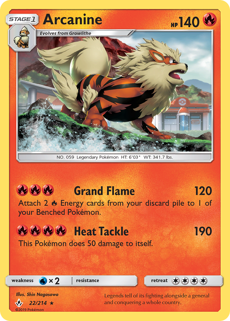 Arcanine (22/214) [Sun & Moon: Unbroken Bonds] | Red Riot Games CA