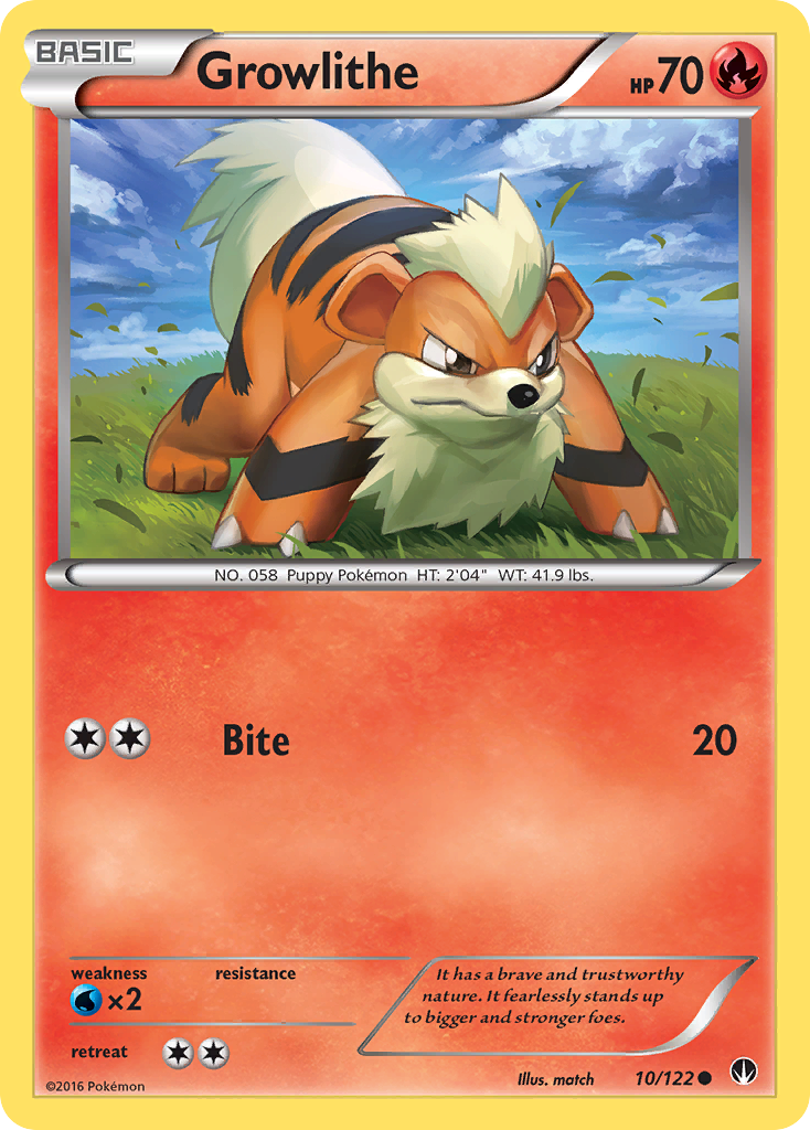 Growlithe (10/122) [XY: BREAKpoint] | Red Riot Games CA