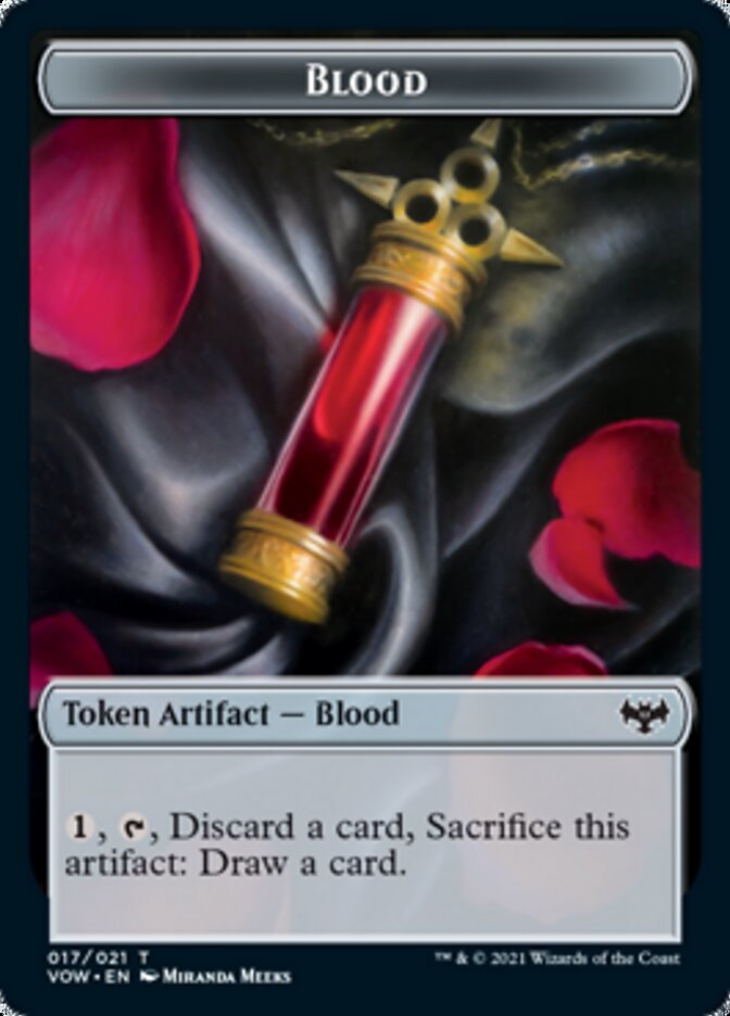 Blood // Treasure Double-Sided Token [Innistrad: Crimson Vow Tokens] | Red Riot Games CA