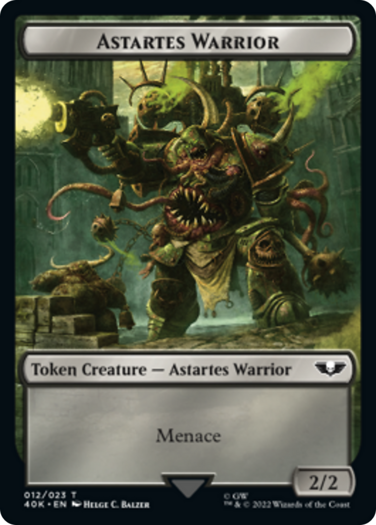 Astartes Warrior // Plaguebearer of Nurgle Double-Sided Token [Warhammer 40,000 Tokens] | Red Riot Games CA