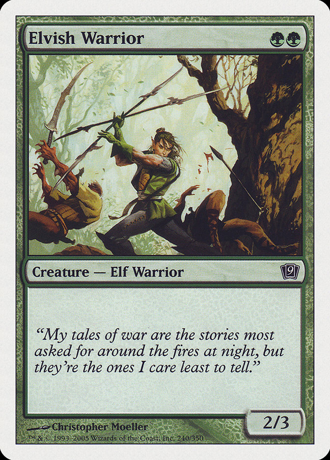 Elvish Warrior [Ninth Edition] | Red Riot Games CA