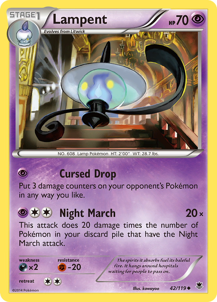 Lampent (42/119) [XY: Phantom Forces] | Red Riot Games CA