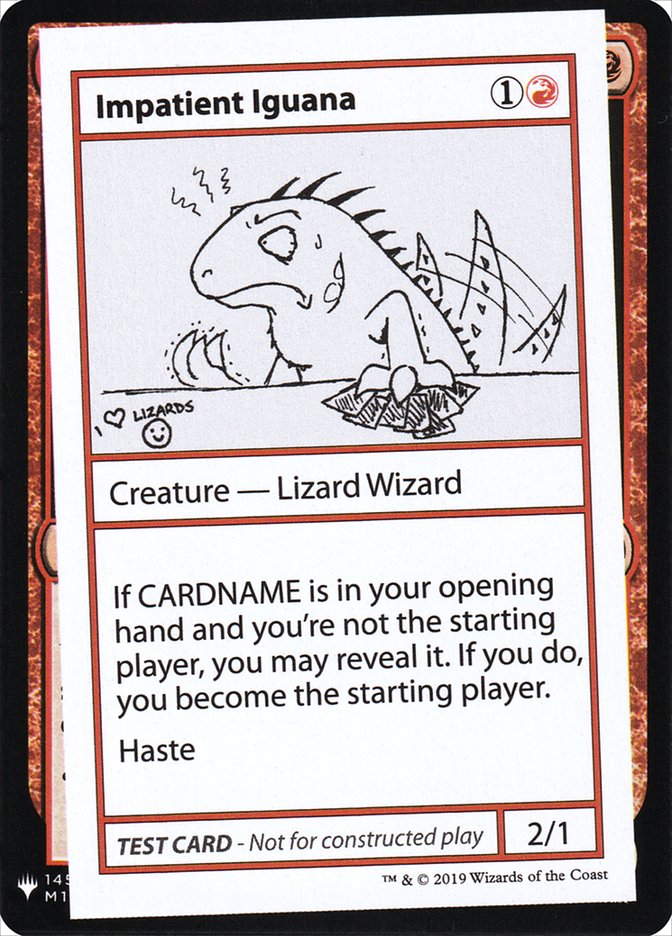 Impatient Iguana [Mystery Booster Playtest Cards] | Red Riot Games CA