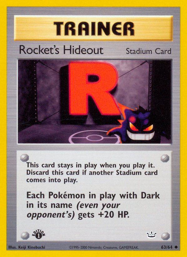 Rocket's Hideout (63/64) [Neo Revelation 1st Edition] | Red Riot Games CA