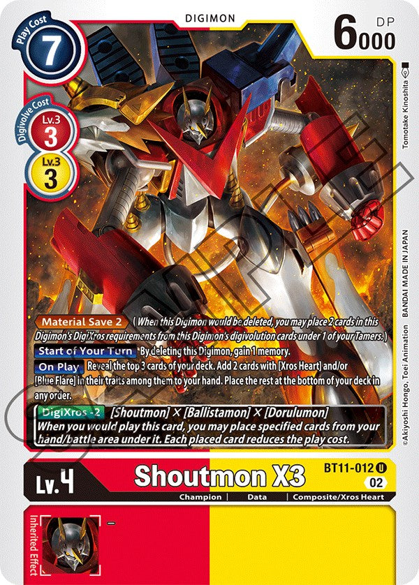 Shoutmon X3 [BT11-012] [Dimensional Phase] | Red Riot Games CA