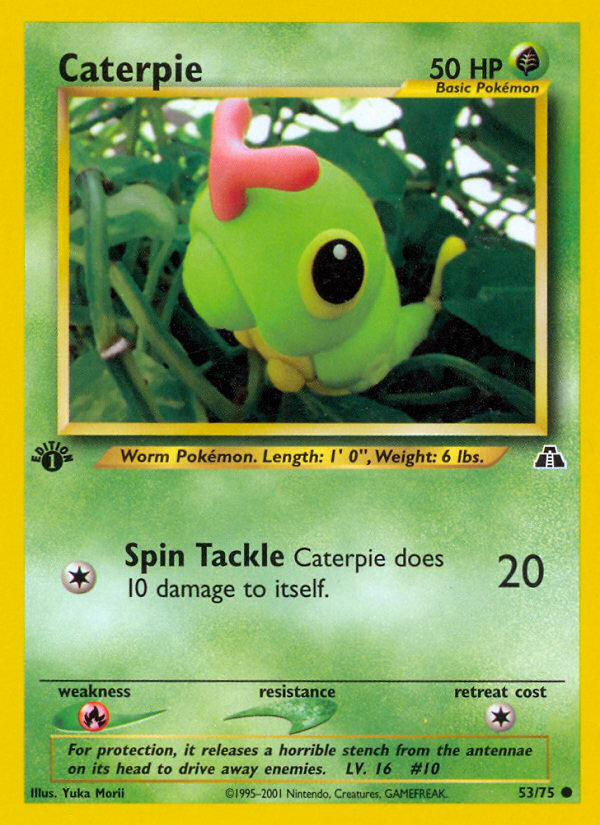 Caterpie (53/75) [Neo Discovery 1st Edition] | Red Riot Games CA
