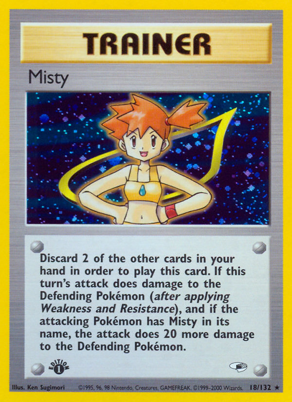 Misty (18/132) [Gym Heroes 1st Edition] | Red Riot Games CA