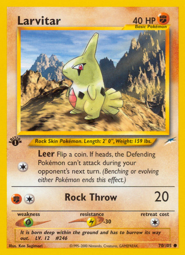 Larvitar (70/105) [Neo Destiny 1st Edition] | Red Riot Games CA