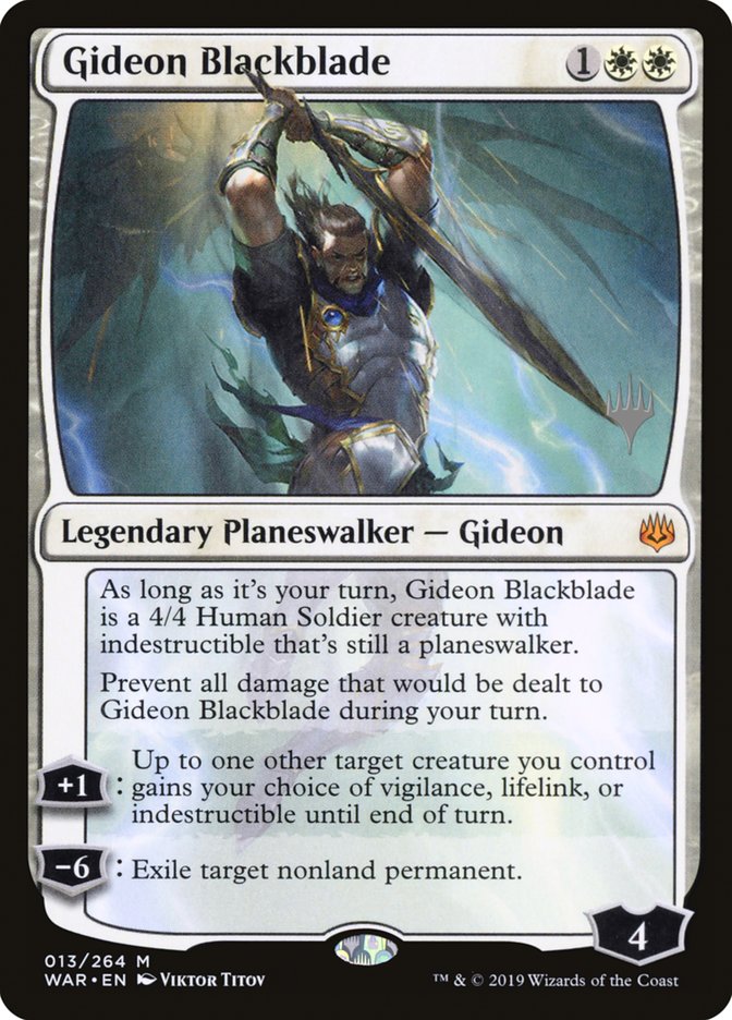 Gideon Blackblade (Promo Pack) [War of the Spark Promos] | Red Riot Games CA