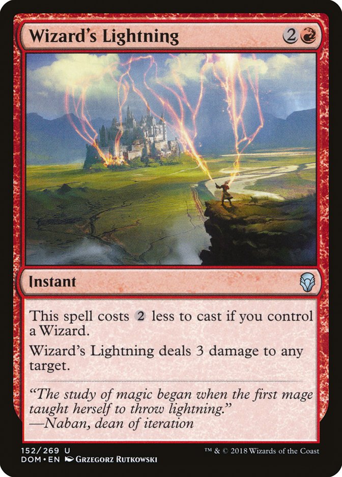 Wizard's Lightning [Dominaria] | Red Riot Games CA