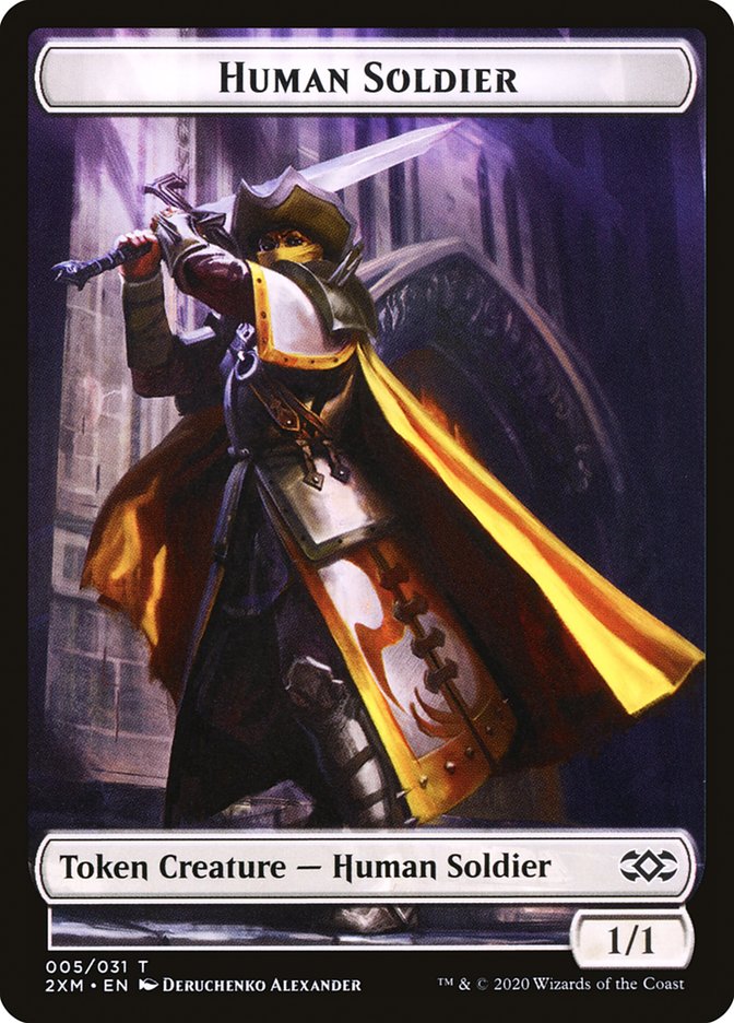 Human Soldier Token [Double Masters Tokens] | Red Riot Games CA