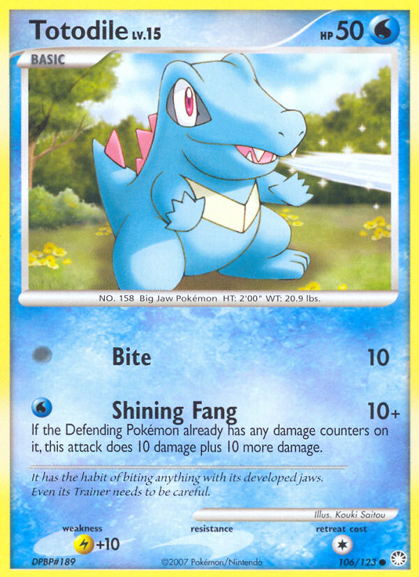 Totodile (106/123) [Diamond & Pearl: Mysterious Treasures] | Red Riot Games CA