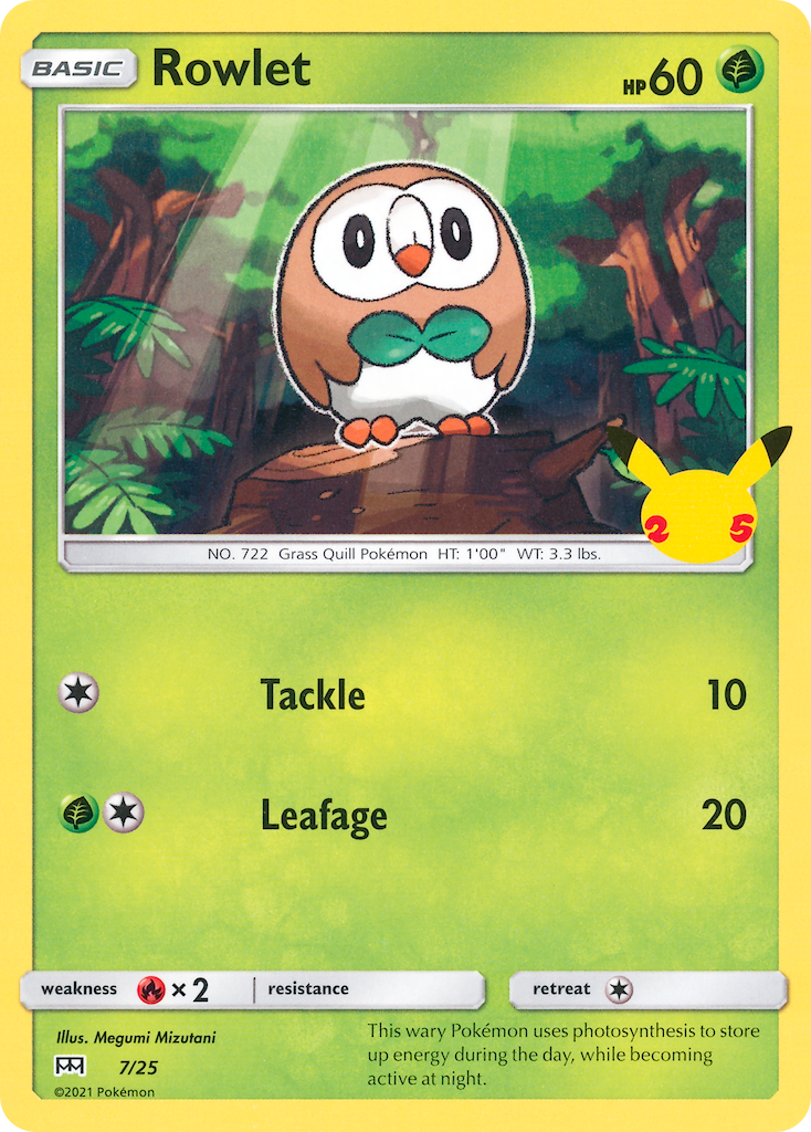 Rowlet (7/25) [McDonald's 25th Anniversary] | Red Riot Games CA
