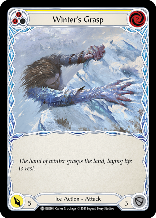 Winter's Grasp (Yellow) [ELE161] (Tales of Aria)  1st Edition Rainbow Foil | Red Riot Games CA