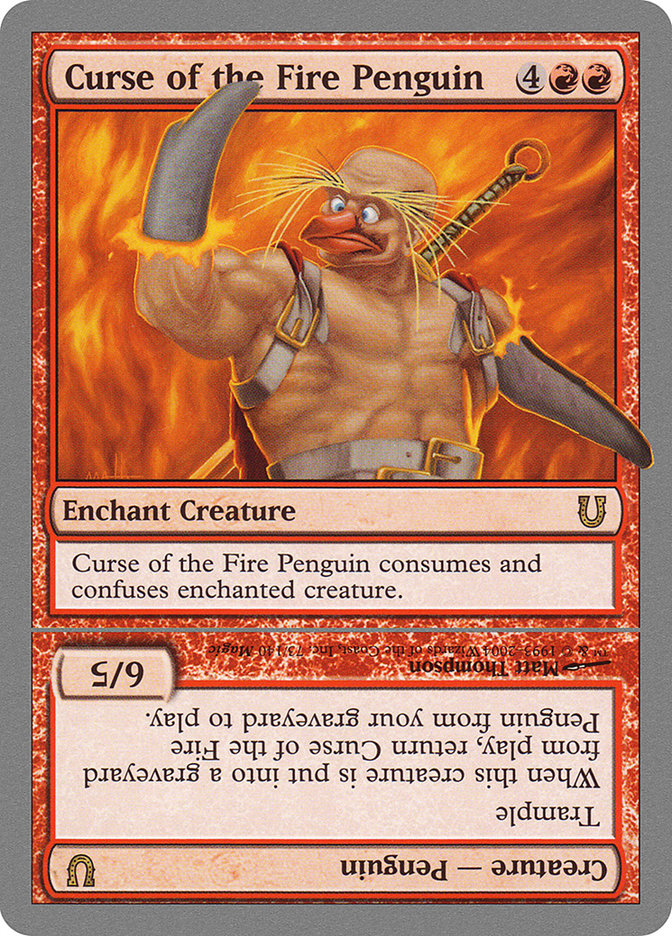 Curse of the Fire Penguin // Curse of the Fire Penguin Creature [Unhinged] | Red Riot Games CA