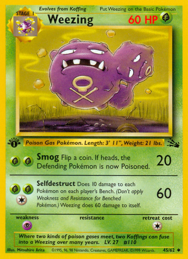 Weezing (45/62) [Fossil 1st Edition] | Red Riot Games CA