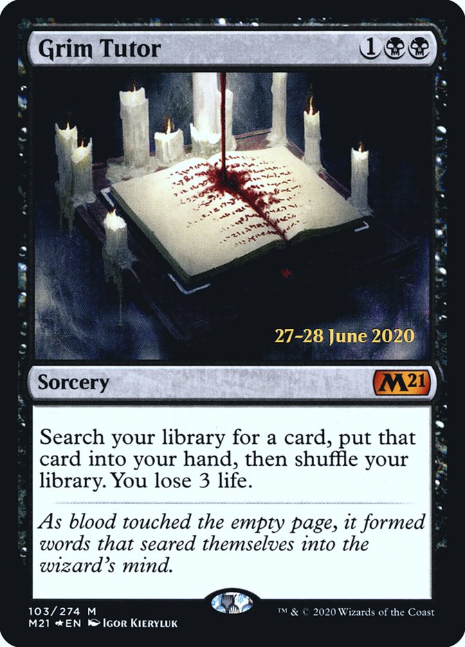 Grim Tutor [Core Set 2021 Prerelease Promos] | Red Riot Games CA