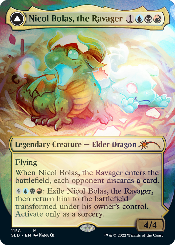 Nicol Bolas, the Ravager // Nicol Bolas, the Arisen (Borderless) [Secret Lair: From Cute to Brute] | Red Riot Games CA
