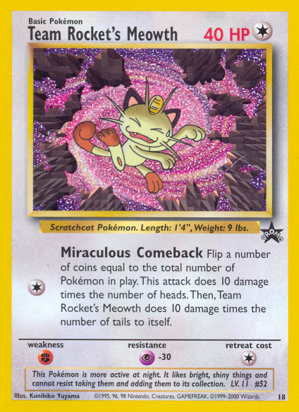 Team Rocket's Meowth (18) [Wizards of the Coast: Black Star Promos] | Red Riot Games CA
