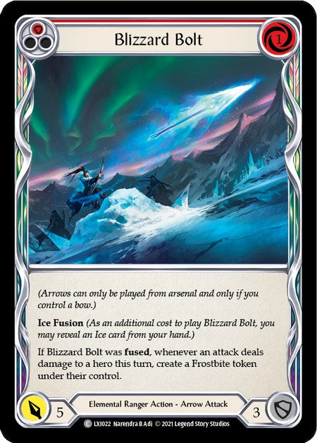 Blizzard Bolt (Red) [LXI022] (Tales of Aria Lexi Blitz Deck)  1st Edition Normal | Red Riot Games CA