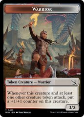 Warrior // Dinosaur Double-Sided Token [March of the Machine Tokens] | Red Riot Games CA