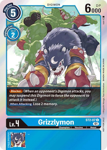 Grizzlymon [ST2-07] (Official Tournament Pack Vol.4) [Starter Deck: Cocytus Blue Promos] | Red Riot Games CA