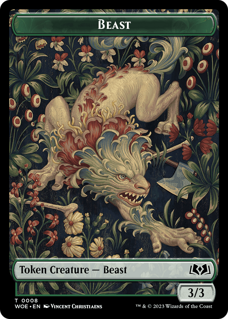 Beast // Food (0010) Double-Sided Token [Wilds of Eldraine Tokens] | Red Riot Games CA