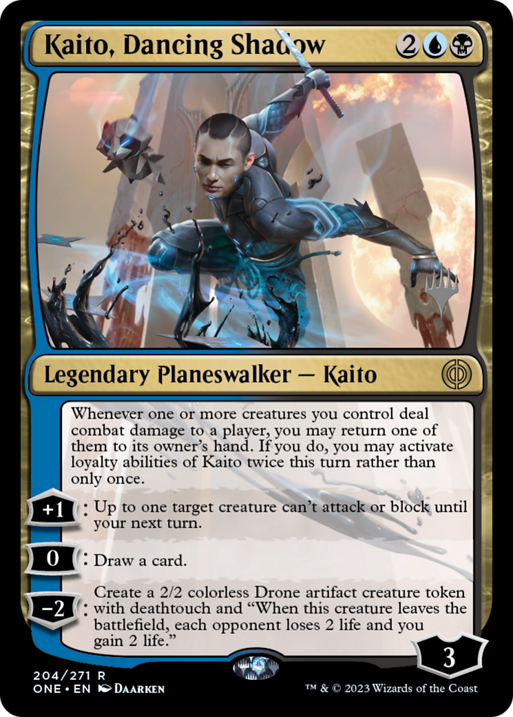Kaito, Dancing Shadow (Promo Pack) [Phyrexia: All Will Be One Promos] | Red Riot Games CA