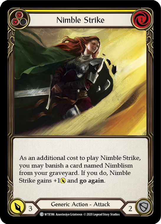 Nimble Strike (Yellow) [U-WTR186] (Welcome to Rathe Unlimited)  Unlimited Rainbow Foil | Red Riot Games CA