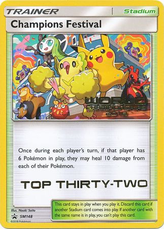 Champions Festival (SM148) (2018 Top Thirty Two) [Sun & Moon: Black Star Promos] | Red Riot Games CA