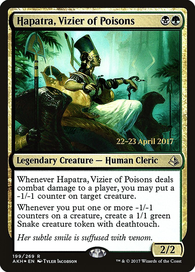Hapatra, Vizier of Poisons [Amonkhet Prerelease Promos] | Red Riot Games CA