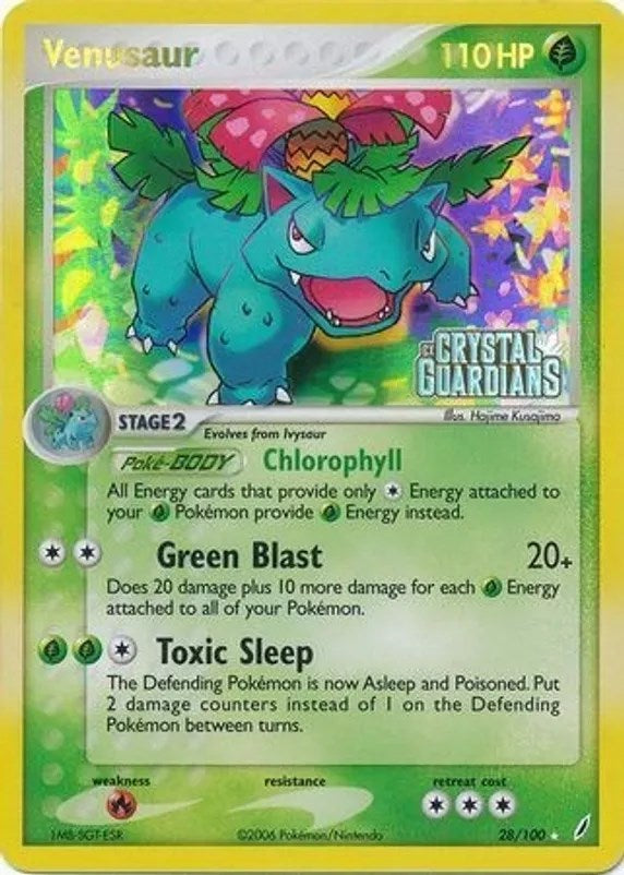 Venusaur (028/100) (Prerelease) [EX: Crystal Guardians] | Red Riot Games CA