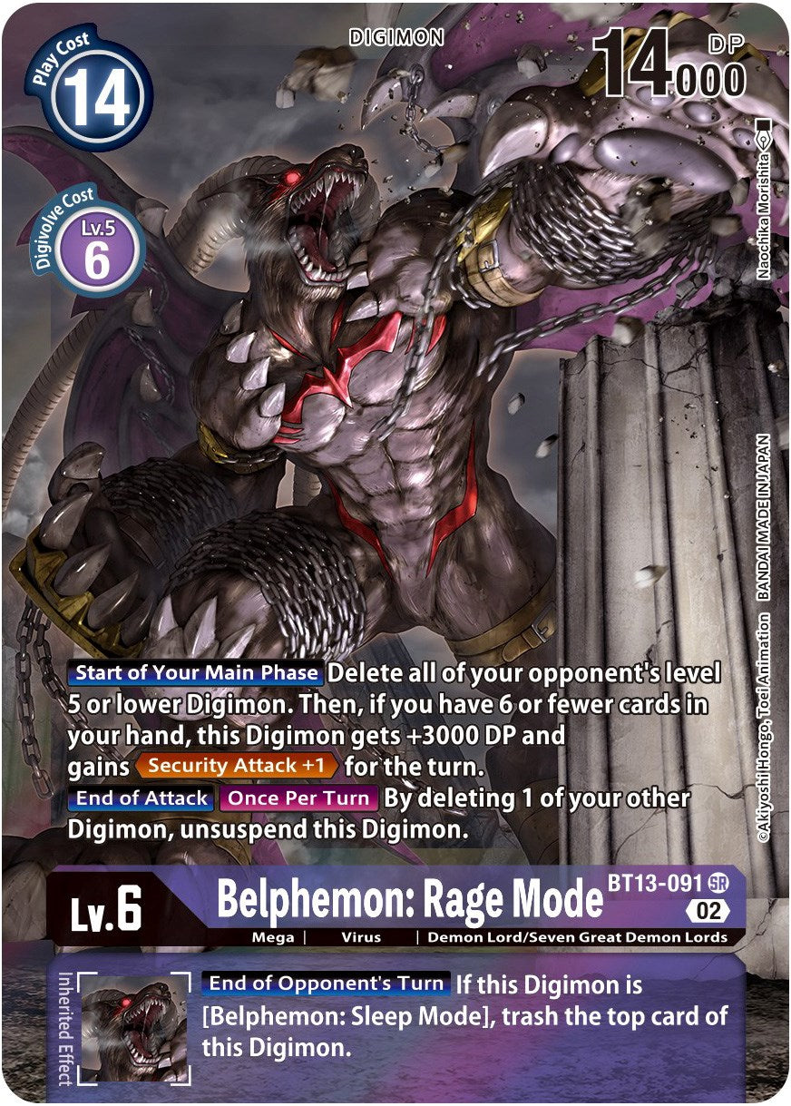Belphemon: Rage Mode [BT13-091] (Alternate Art) [Versus Royal Knights Booster] | Red Riot Games CA
